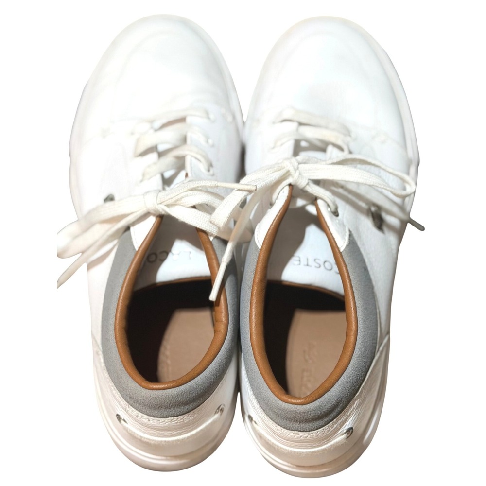 Lacoste Bayliss 118 1 U Sneakers Mens 8 White Leather Low Top Casual Minimalist